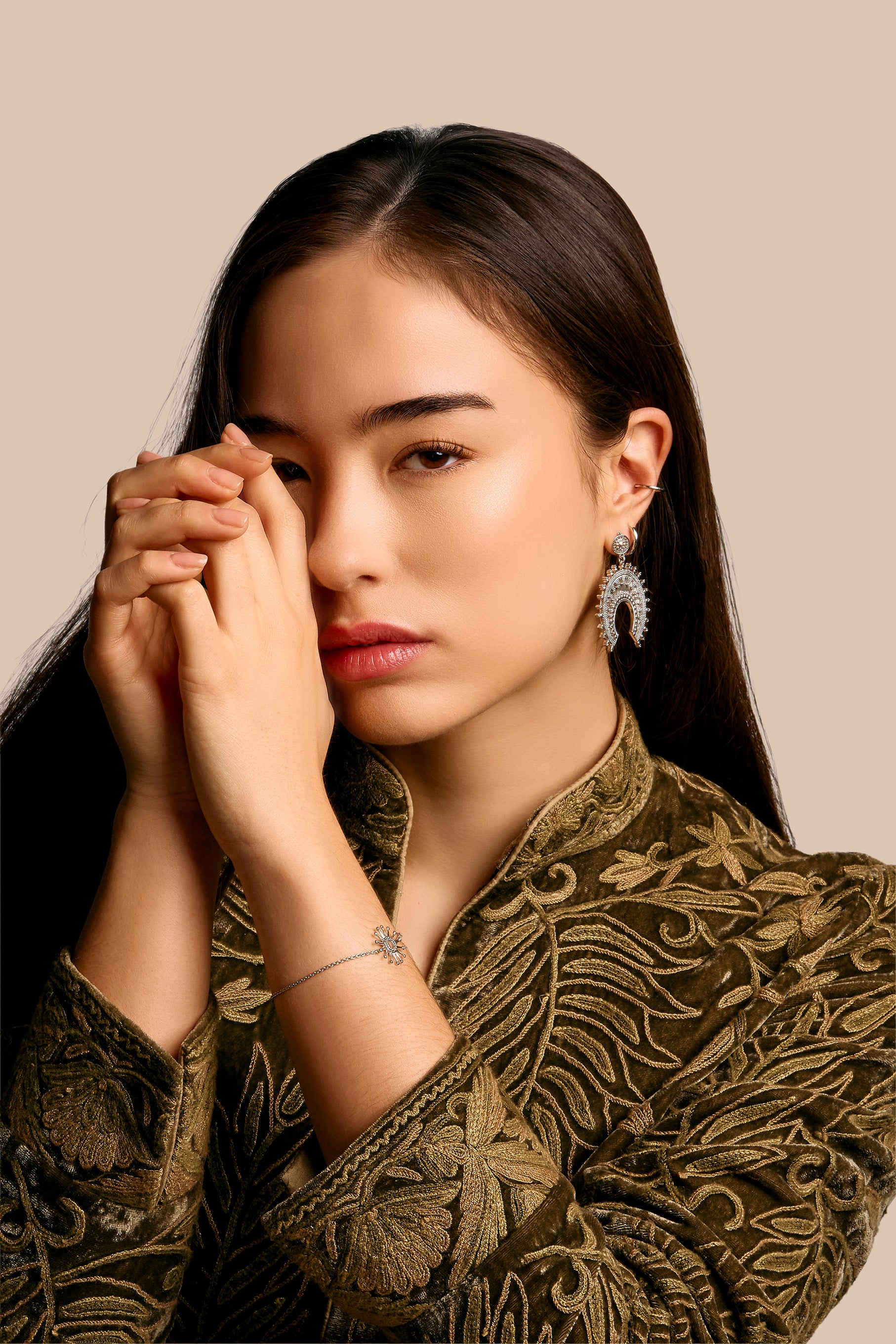 Boucles d'oreilles Kalyani, argent