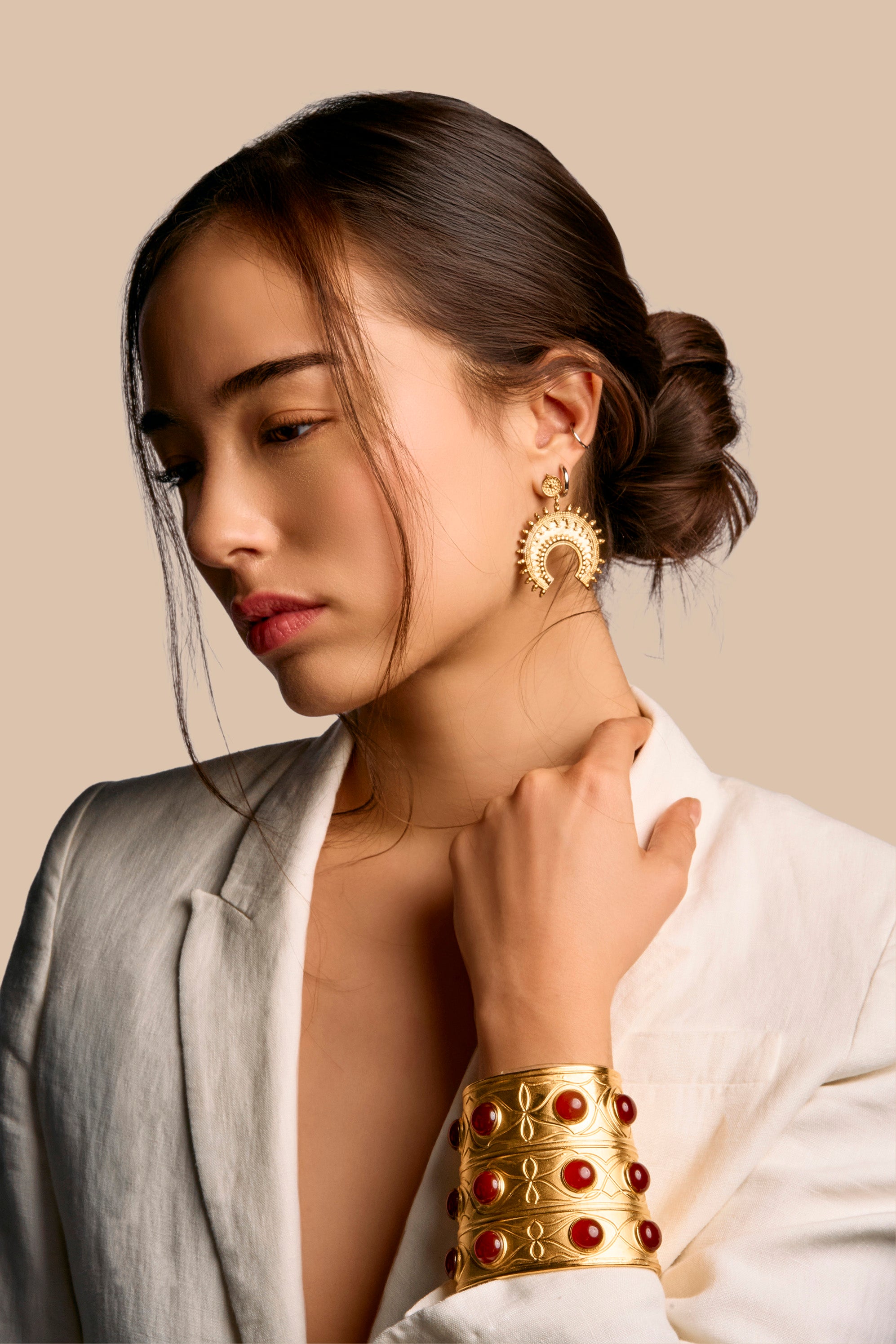 Boucles d'oreilles Kalyani, or