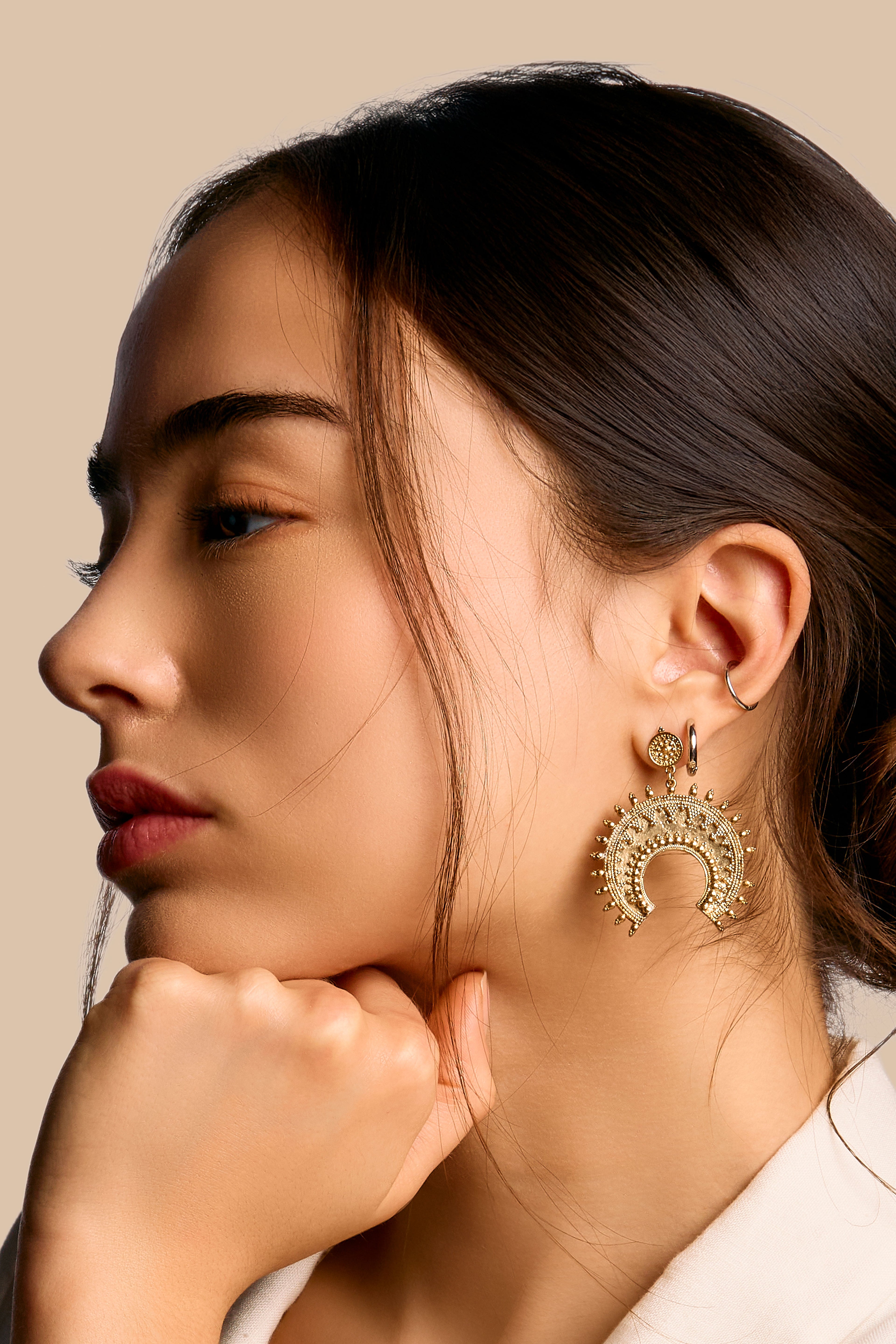 Boucles d'oreilles Kalyani, or