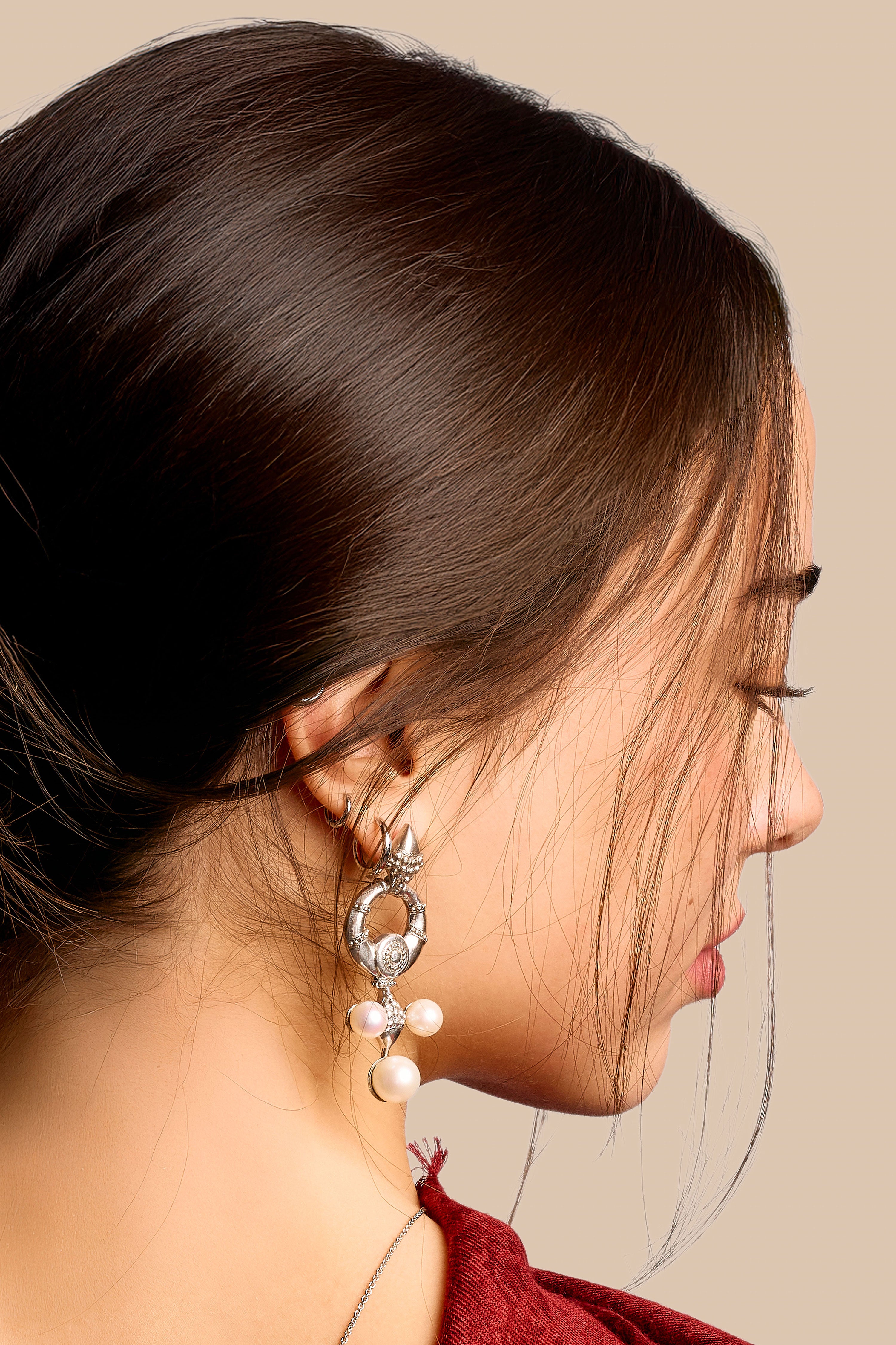 Boucles d'oreilles Nainika, argent